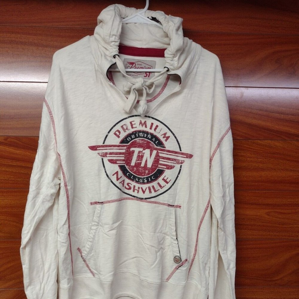 Premium 51 Brand Red Thread Series Size Large Hooded Long Sleeve Shirt